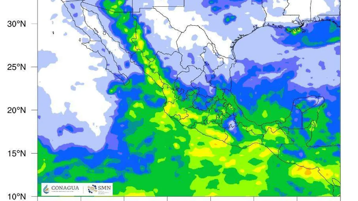 pronostico de lluvias Conagua 8-agosto